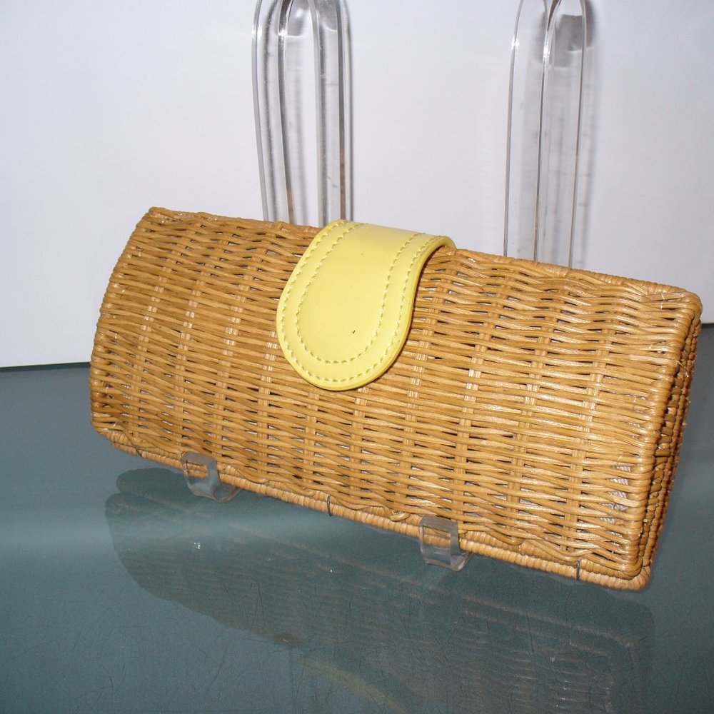 Talbots Wicker Rattan Clutch Bag
